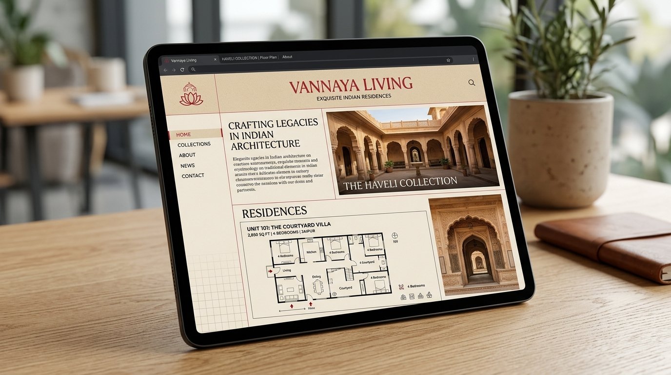 Vannaya Living Luxury Architecture Web Design